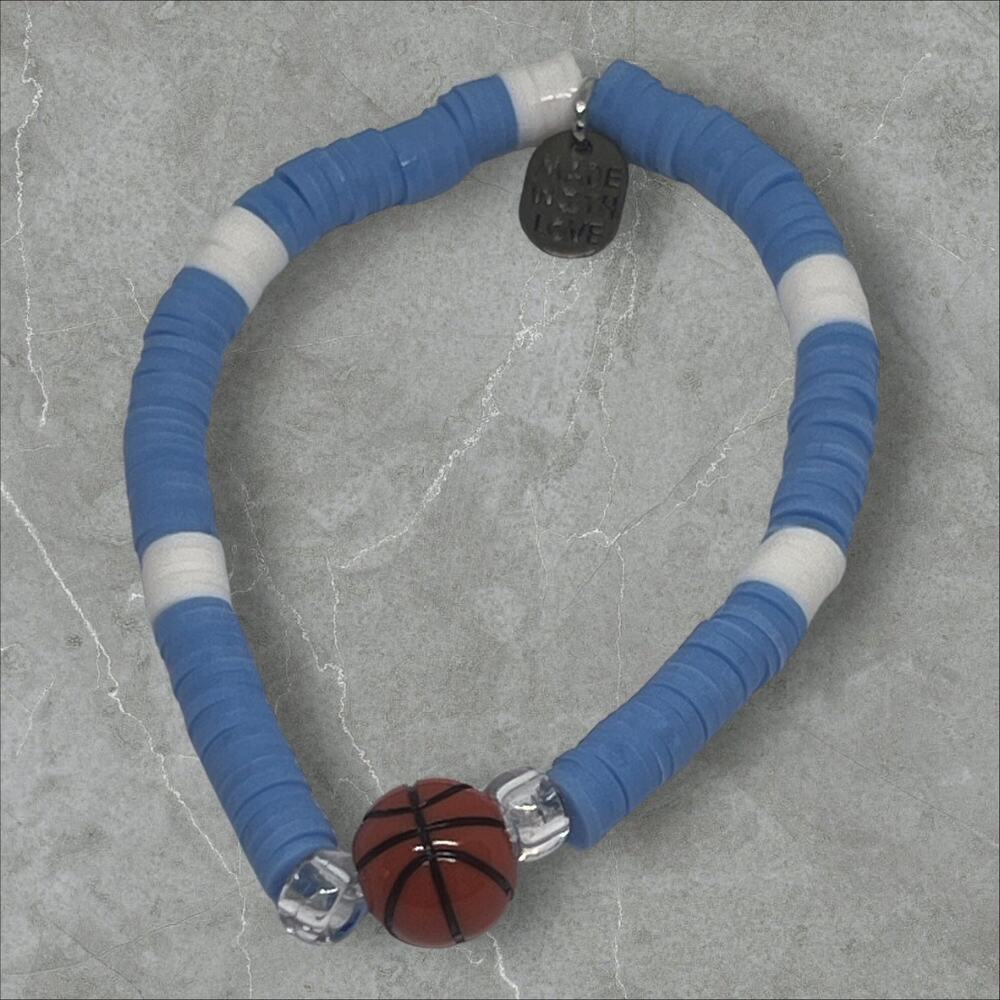 Go Blue & White Bracelet | Fun Accessory for Basketball Fans